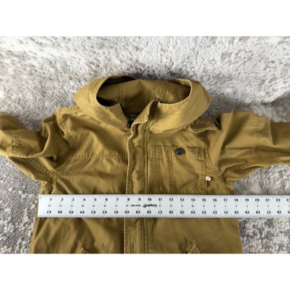 Burton Boys Size L Dryride Outdoor Hooded Button Jacket Brown Long Sleeve - Picture 4 of 8